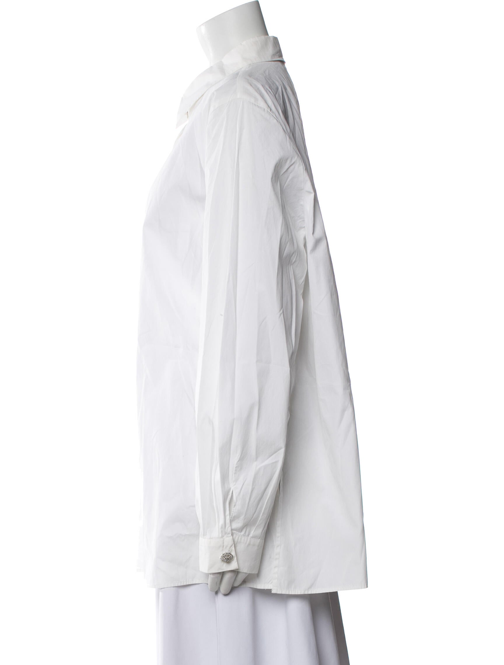 Marina Rinaldi Long Sleeve Button-Up Top