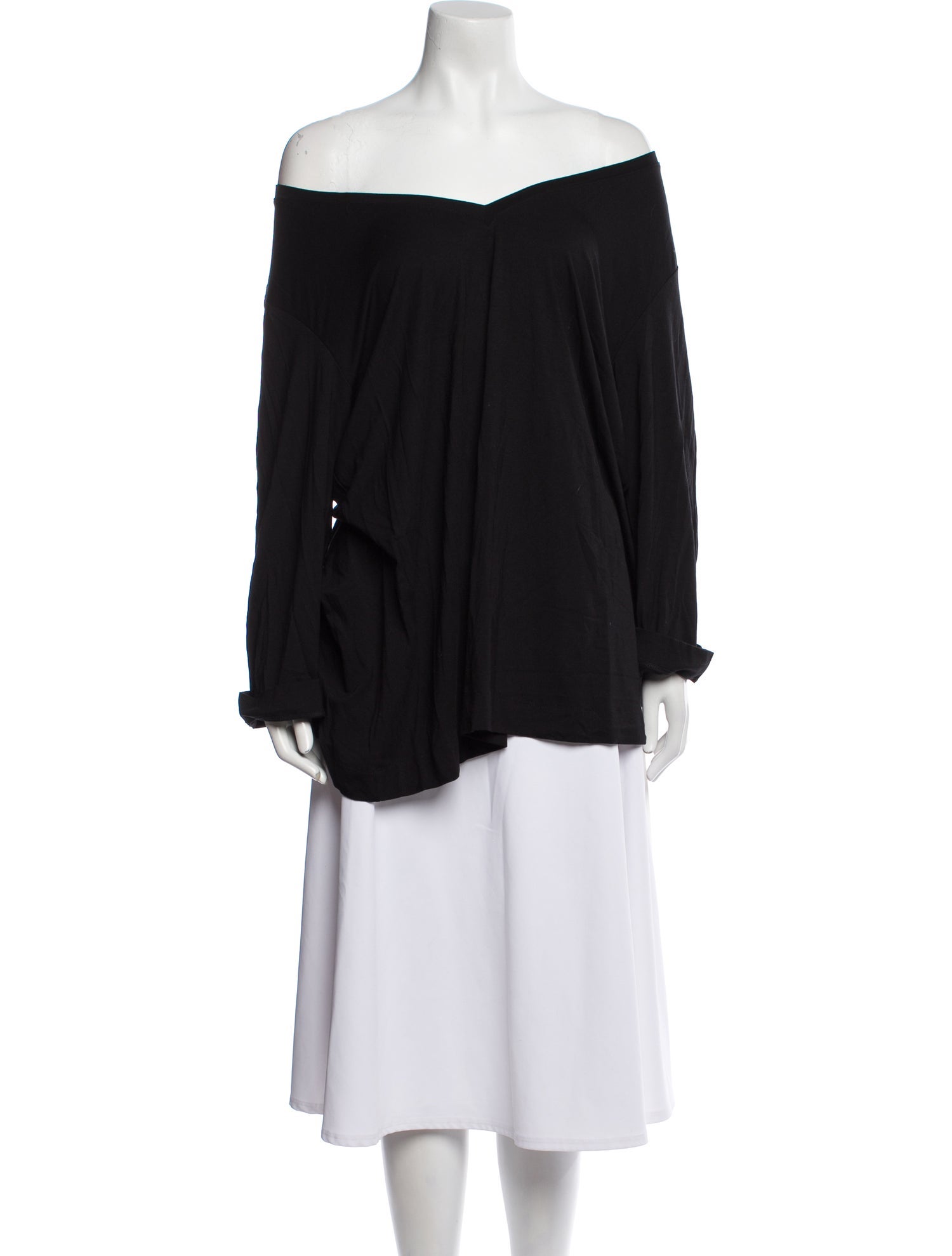 Marina Rinaldi Off-The-Shoulder Long Sleeve Tunic w/ Tags