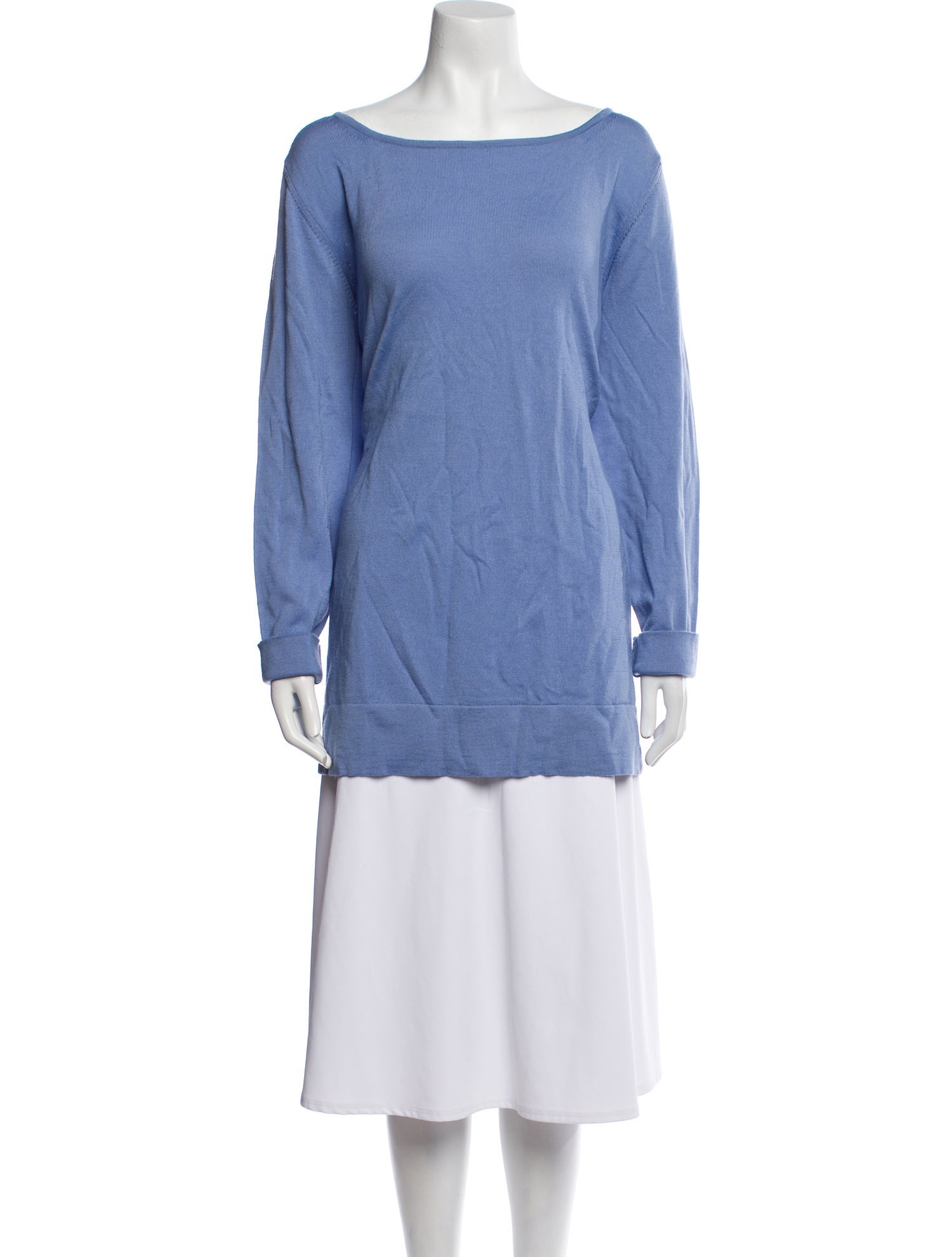 Marina Rinaldi Virgin Wool Scoop Neck Sweater