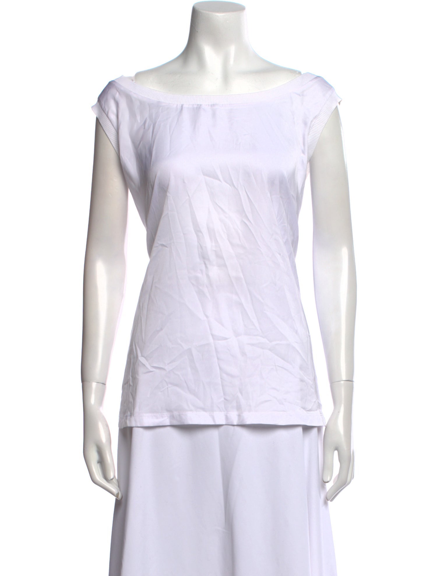 Marina Rinaldi Bateau Neckline Sleeveless Top