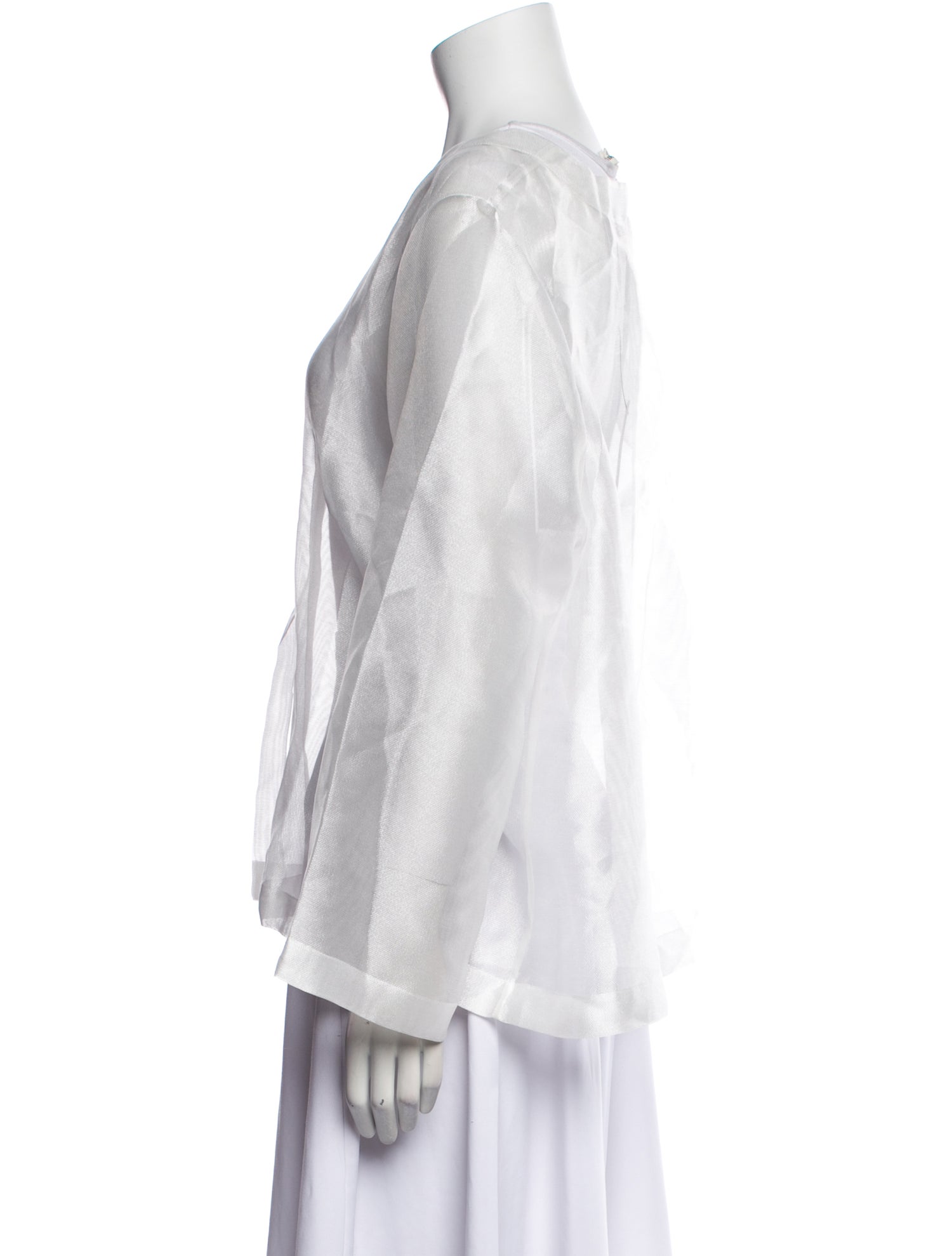 Marina Rinaldi Scoop Neck Long Sleeve Blouse