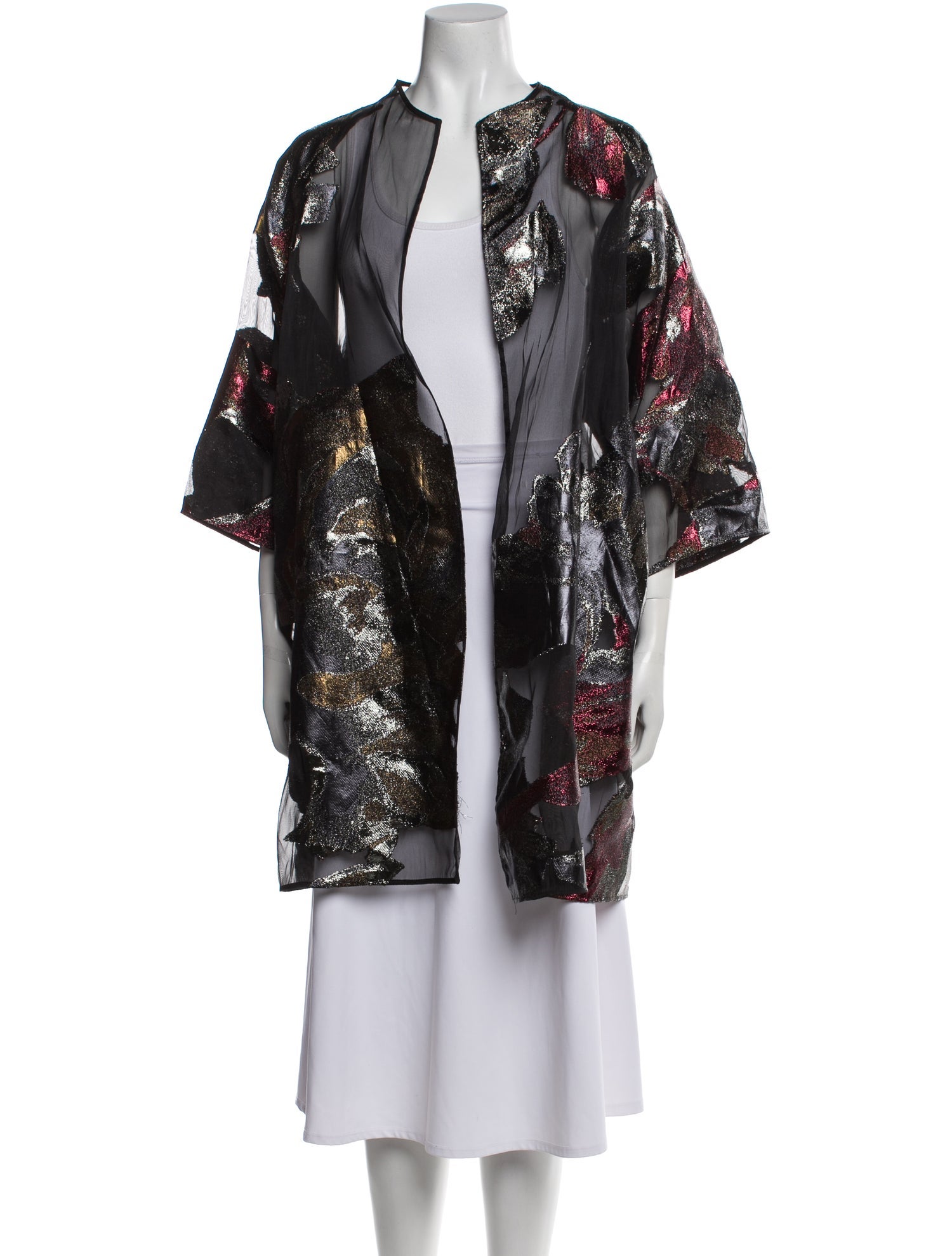Marina Rinaldi Silk Glitter Accents Robe