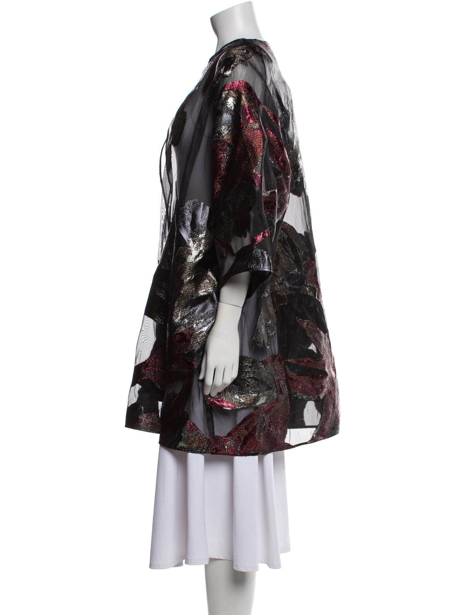 Marina Rinaldi Silk Glitter Accents Robe