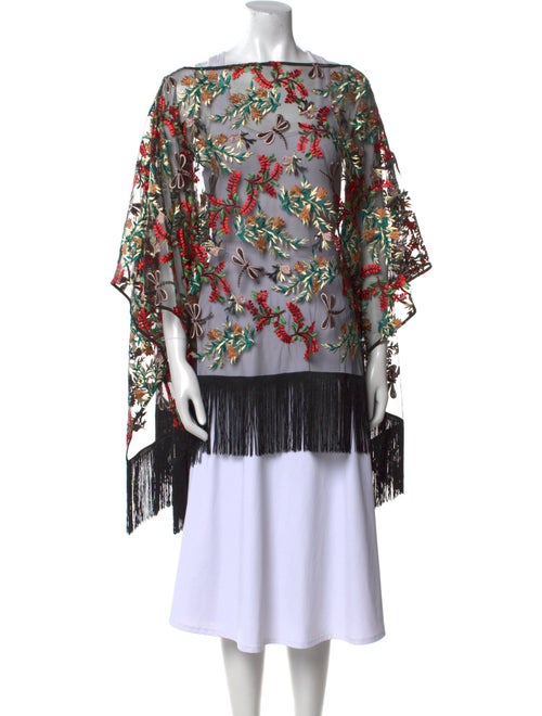 Marina Rinaldi Printed Bateau Neckline Sweater