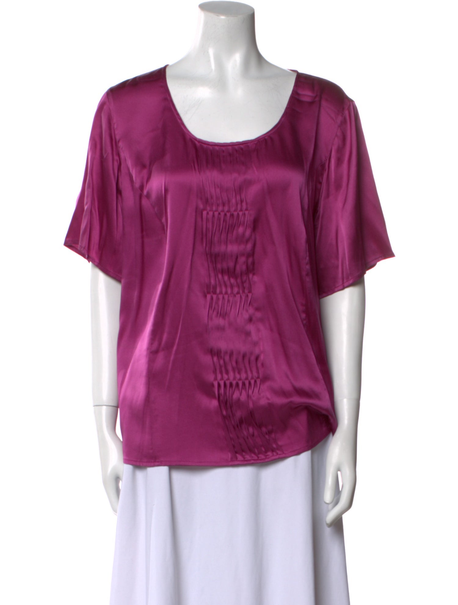 Marina Rinaldi Silk Scoop Neck Blouse