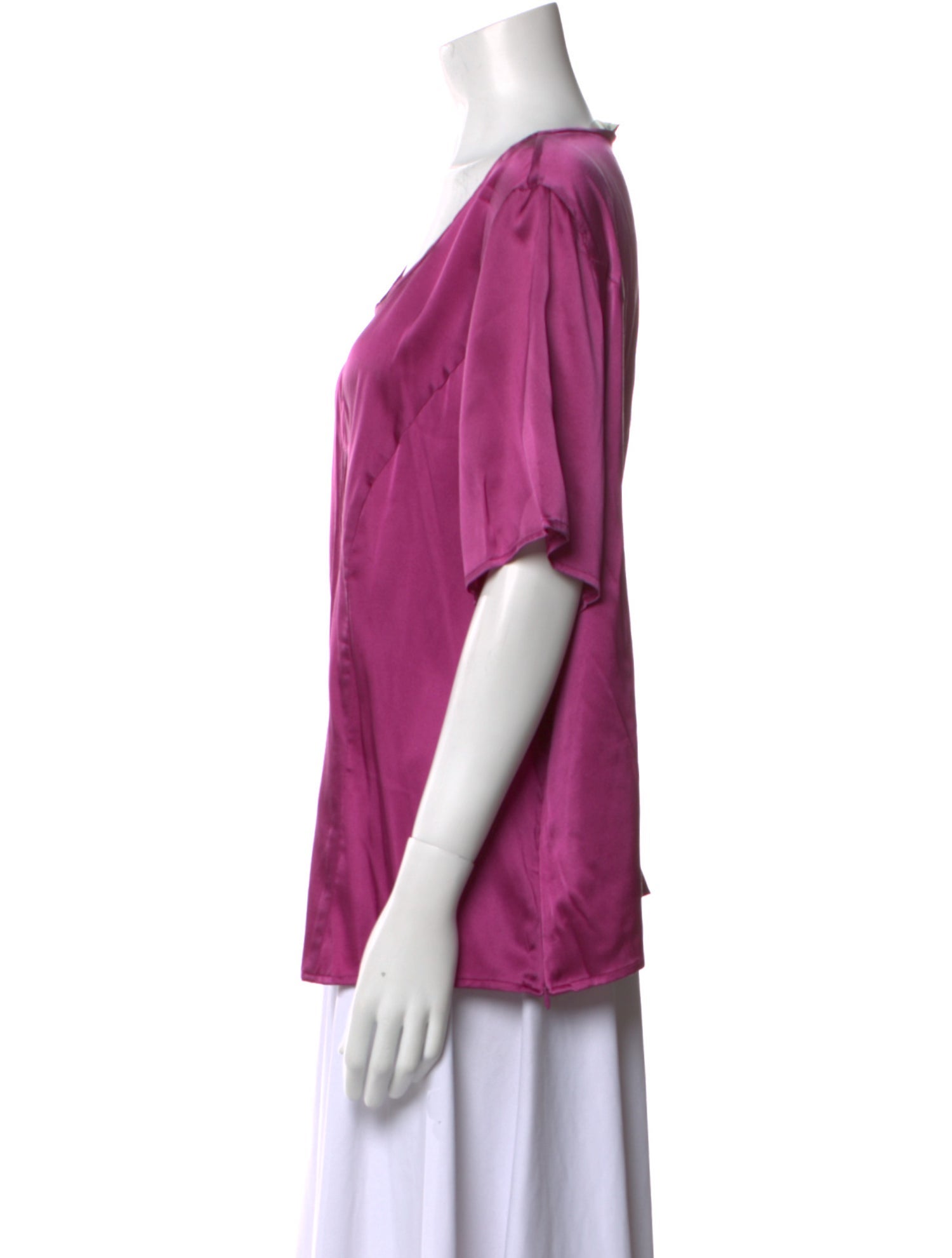 Marina Rinaldi Silk Scoop Neck Blouse