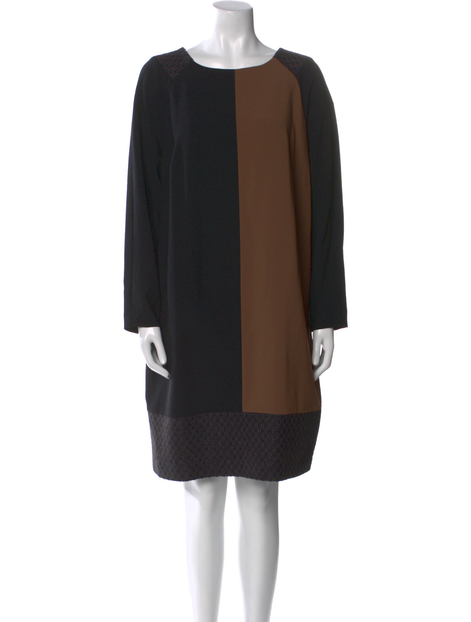 Marina Rinaldi Colorblock Pattern Knee-Length Dress