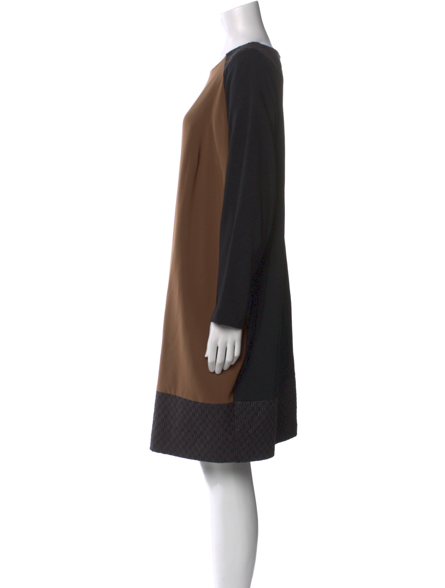 Marina Rinaldi Colorblock Pattern Knee-Length Dress