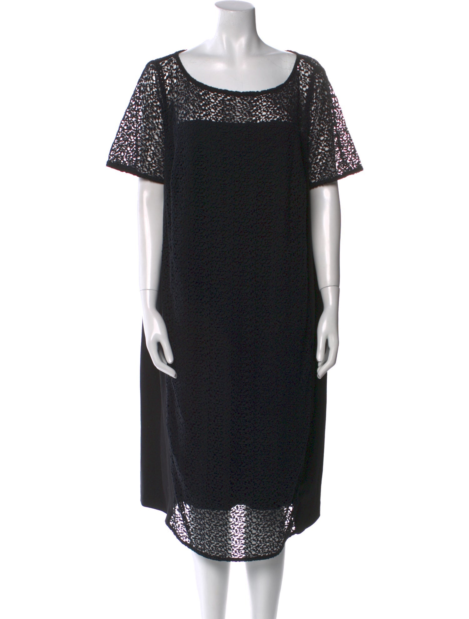 Marina Rinaldi Bateau Neckline Midi Length Dress