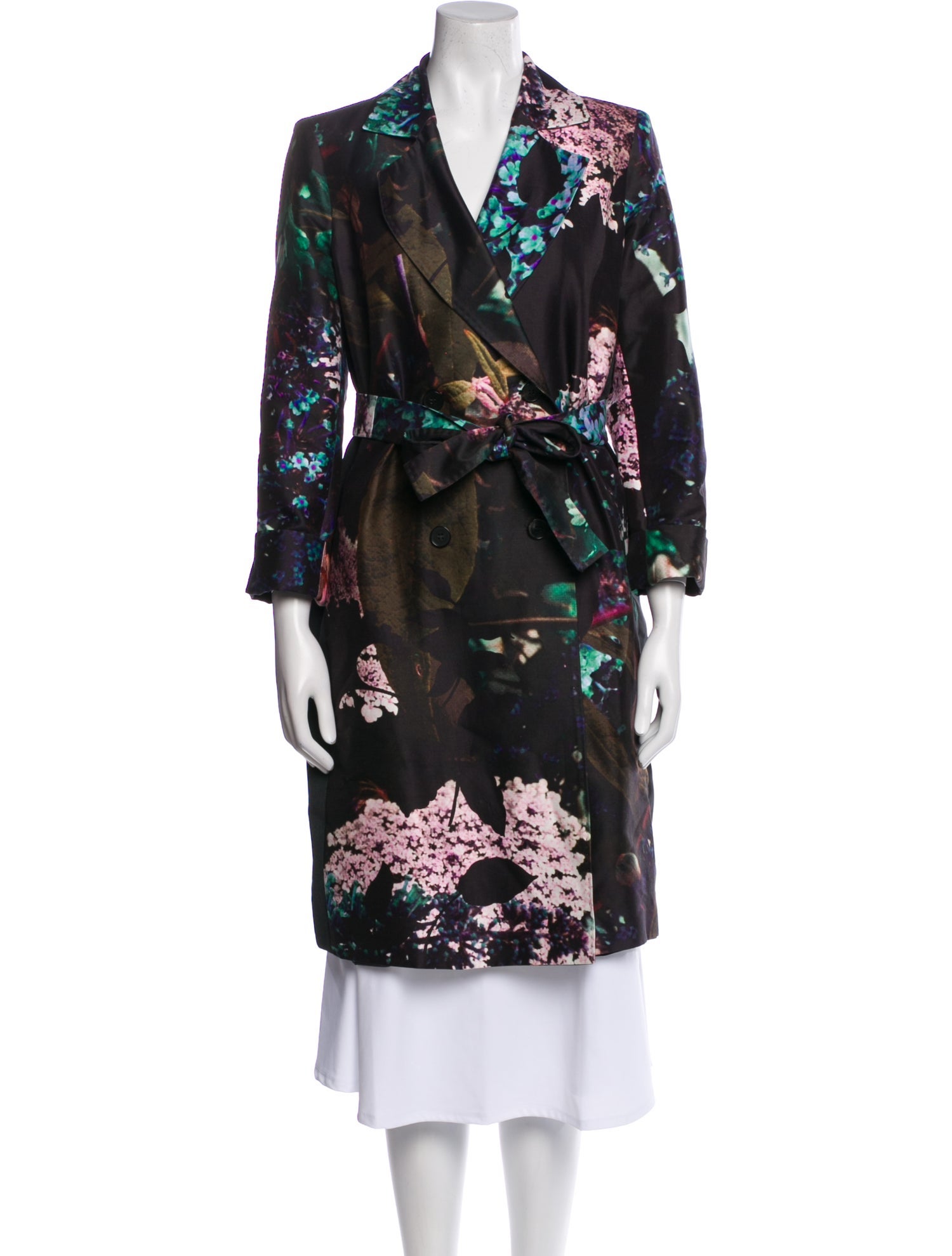 Marina Rinaldi Floral Print Trench Coat