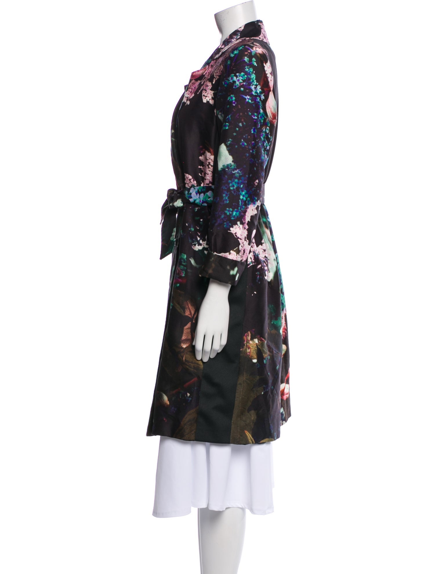 Marina Rinaldi Floral Print Trench Coat