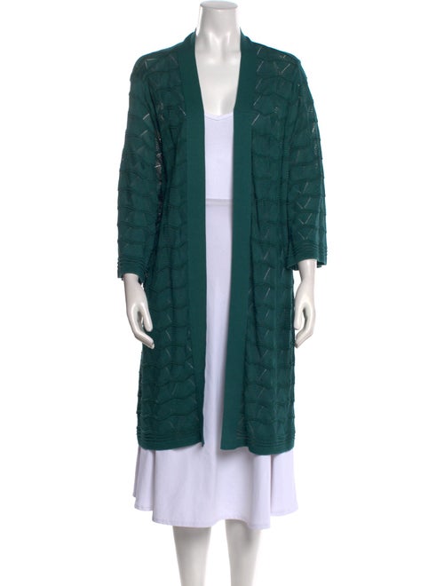 Marina Rinaldi Printed Open Front Sweater