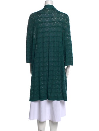 Marina Rinaldi Printed Open Front Sweater