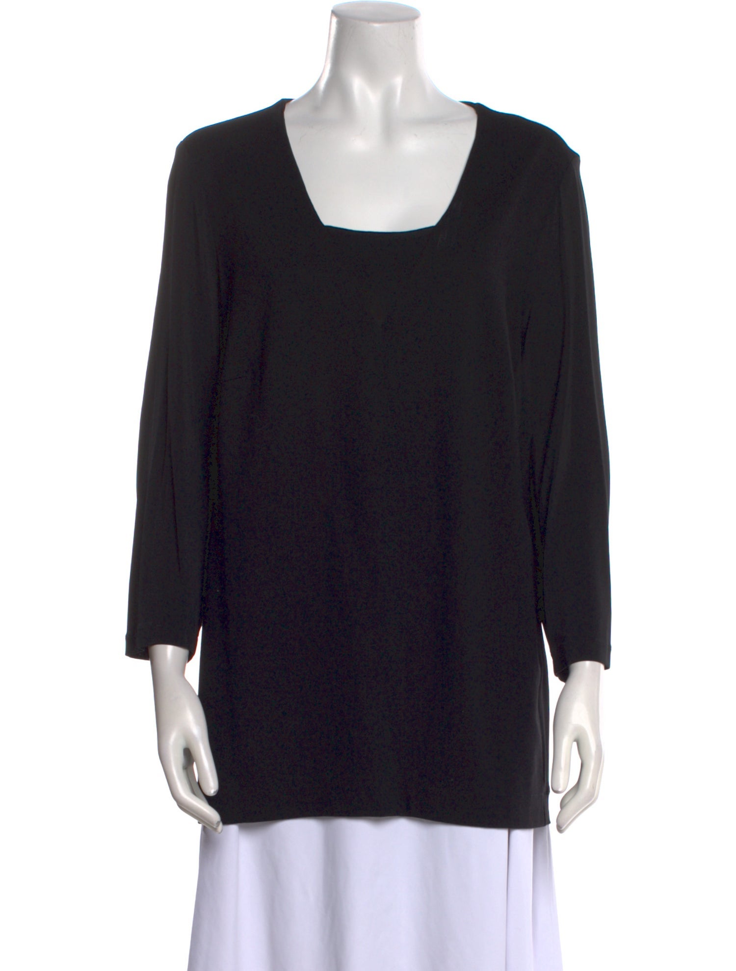Marina Rinaldi Square Neckline Three-Quarter Sleeve Tunic