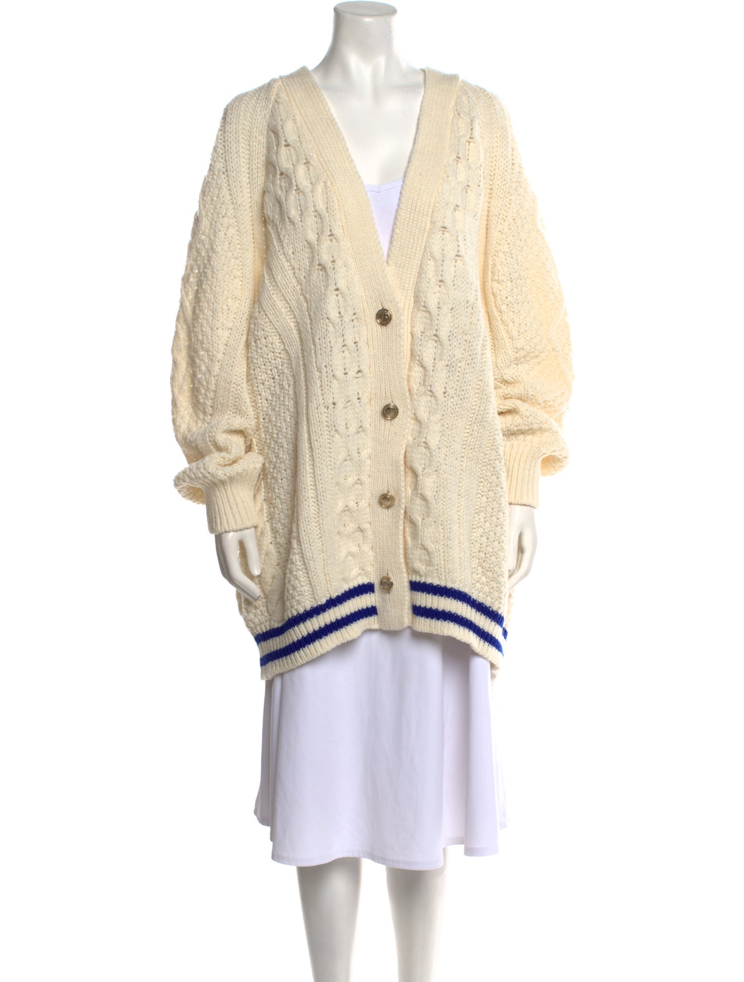 Marina Rinaldi Virgin Wool Striped Sweater