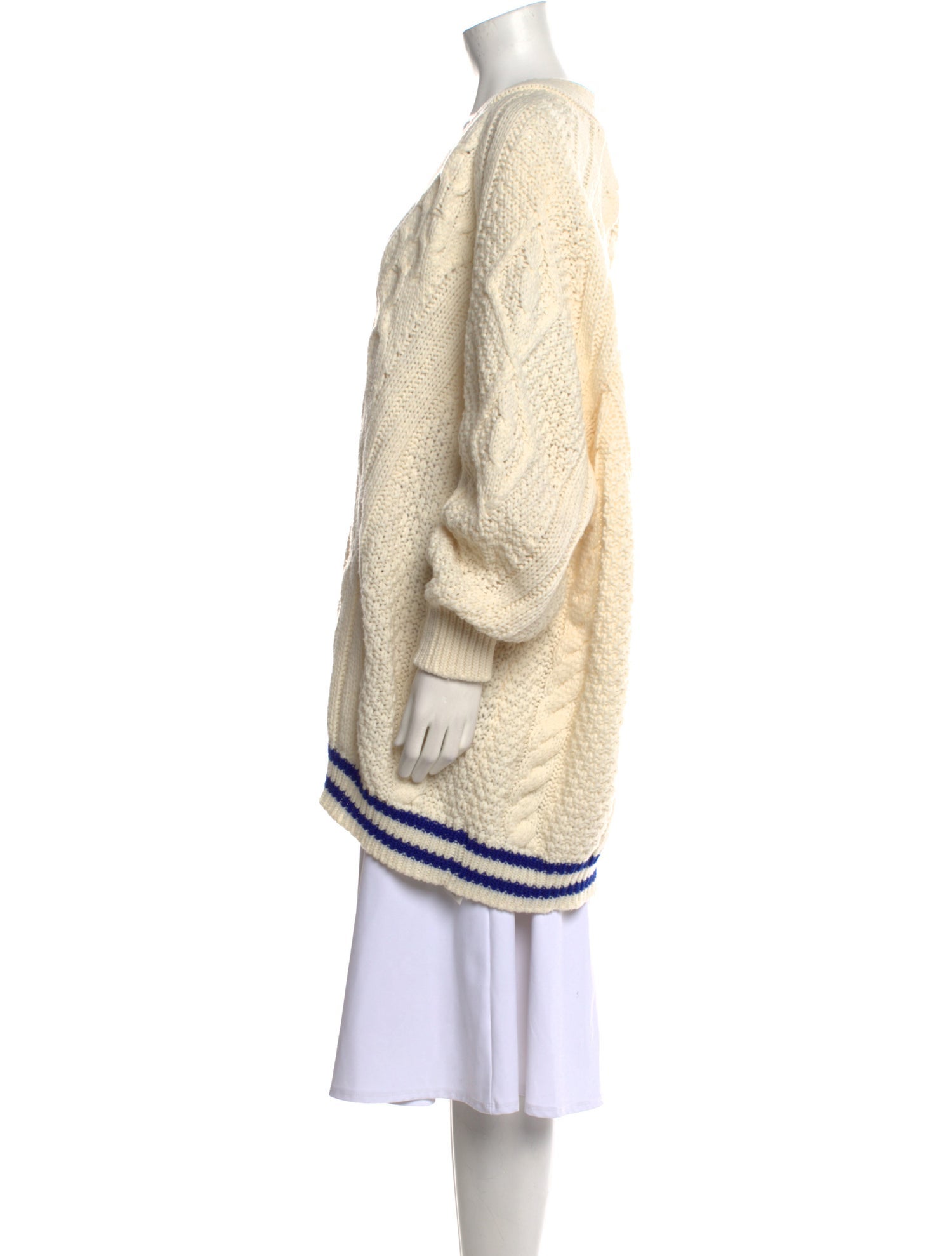 Marina Rinaldi Virgin Wool Striped Sweater