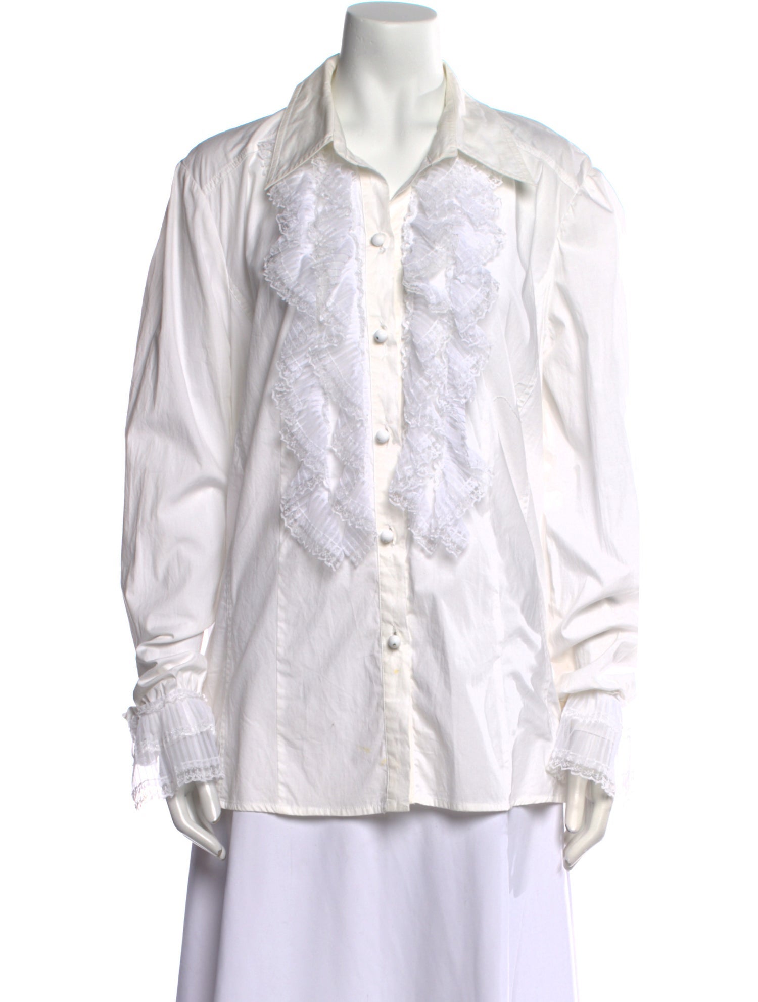 Marina Rinaldi Long Sleeve Button-Up Top