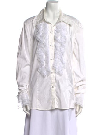 Marina Rinaldi Long Sleeve Button-Up Top