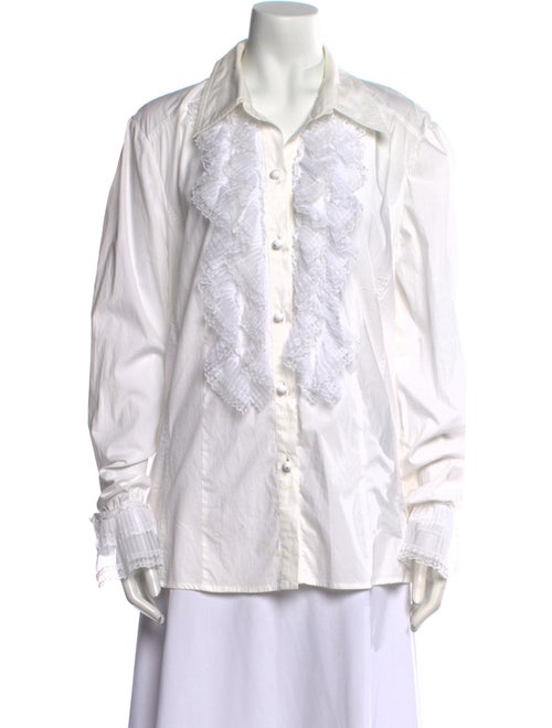 Marina Rinaldi Long Sleeve Button-Up Top