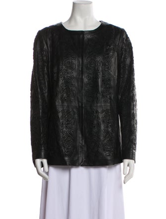 Marina Rinaldi Leather Evening Jacket