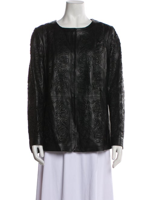 Marina Rinaldi Leather Evening Jacket