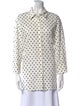 Marina Rinaldi Polka Dot Print Long Sleeve Button-Up Top