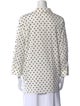Marina Rinaldi Polka Dot Print Long Sleeve Button-Up Top