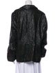 Marina Rinaldi Goat Leather Printed Blazer