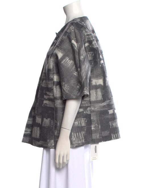 Marina Rinaldi Printed Bateau Neckline Blouse