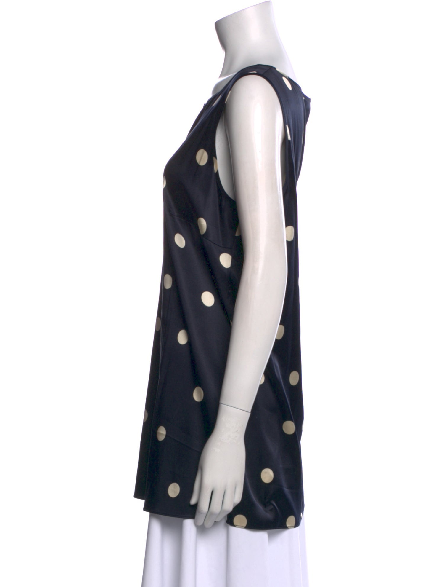 Marina Rinaldi Silk Polka Dot Print Tunic
