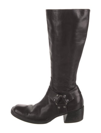 Marina Rinaldi Leather Animal Print Riding Boots