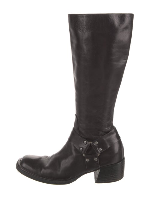 Marina Rinaldi Leather Animal Print Riding Boots