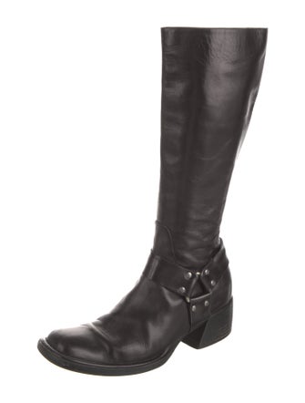 Marina Rinaldi Leather Animal Print Riding Boots