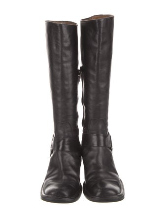Marina Rinaldi Leather Animal Print Riding Boots