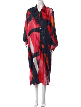 Marina Rinaldi Silk Midi Length Dress