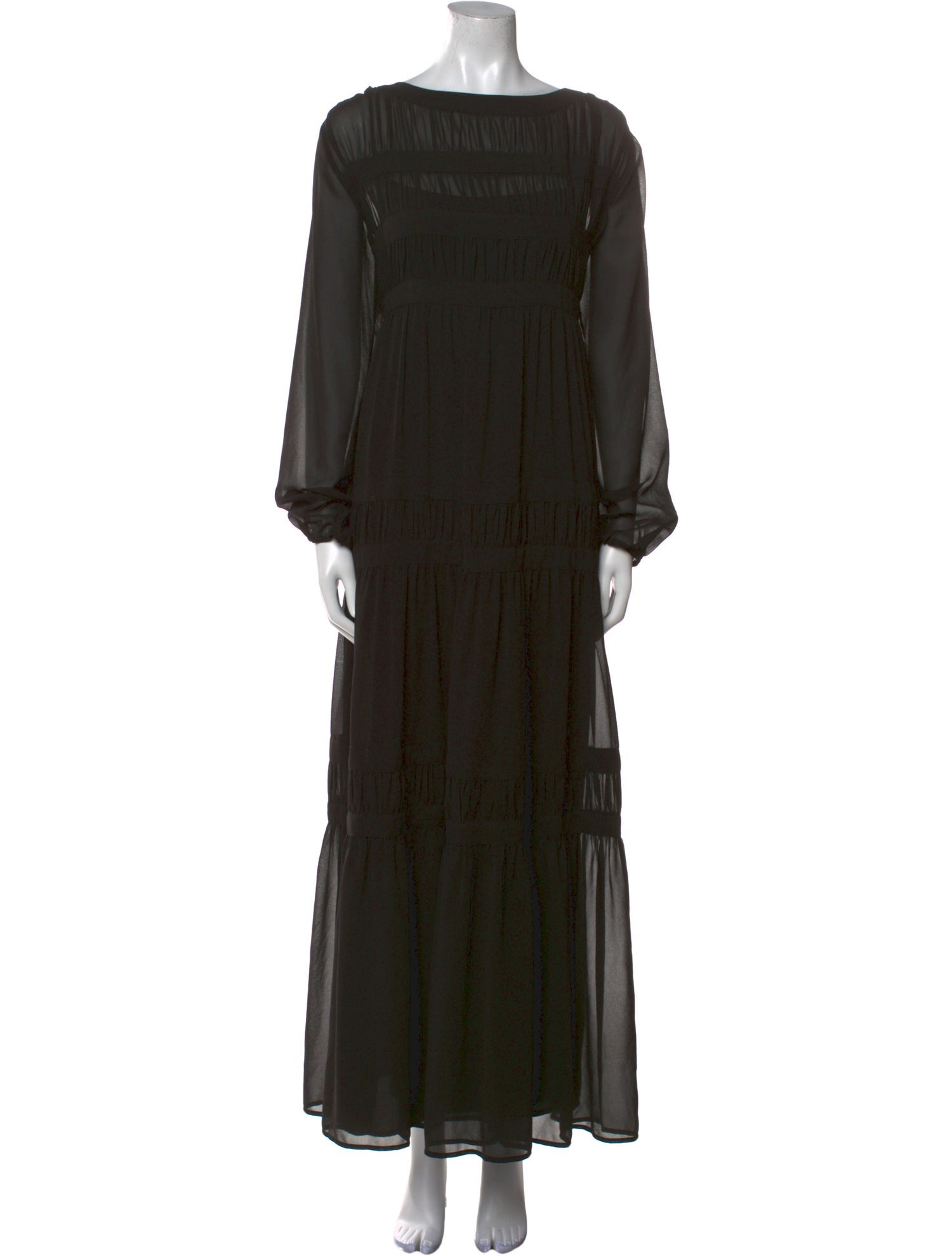 Marina Rinaldi Bateau Neckline Long Dress