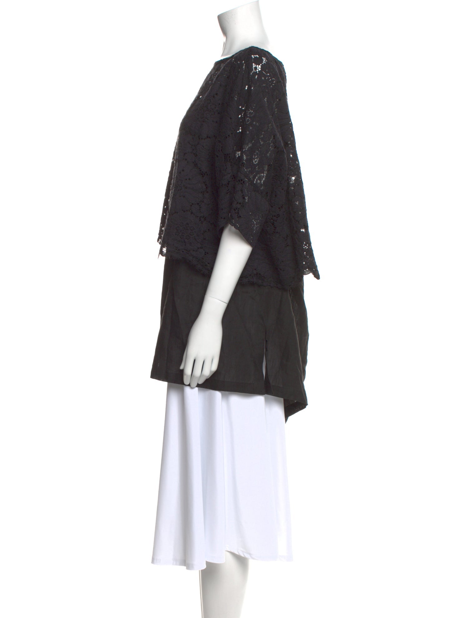 Marina Rinaldi Linen Lace Pattern Tunic