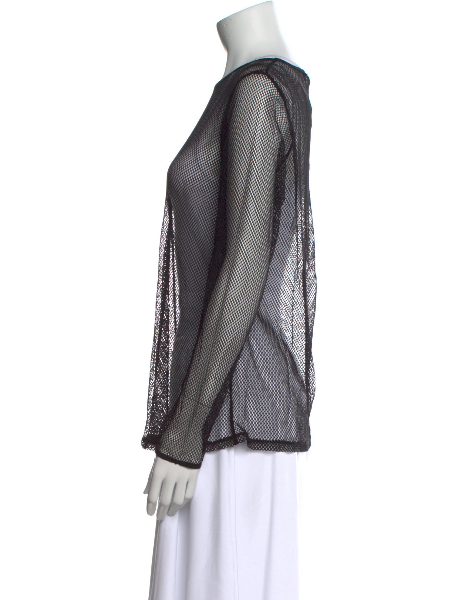 Marina Rinaldi Striped Bateau Neckline Blouse