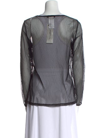 Marina Rinaldi Striped Bateau Neckline Blouse