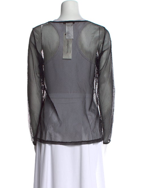 Marina Rinaldi Striped Bateau Neckline Blouse