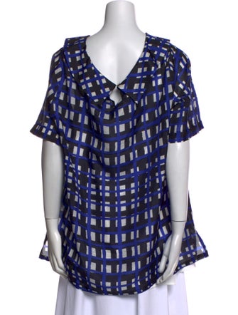 Marina Rinaldi Plaid Print Crew Neck T-Shirt