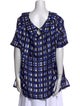 Marina Rinaldi Plaid Print Crew Neck T-Shirt