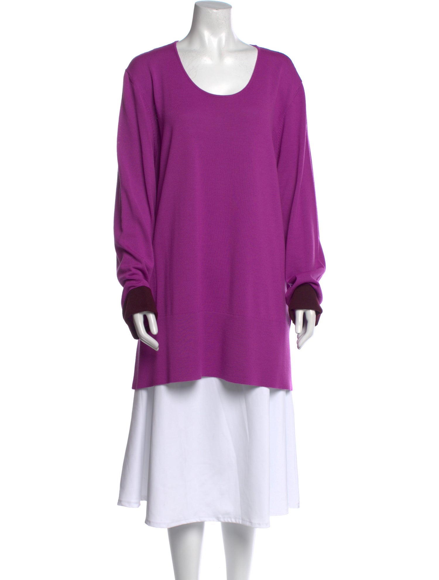 Marina Rinaldi Scoop Neck Long Sleeve Tunic