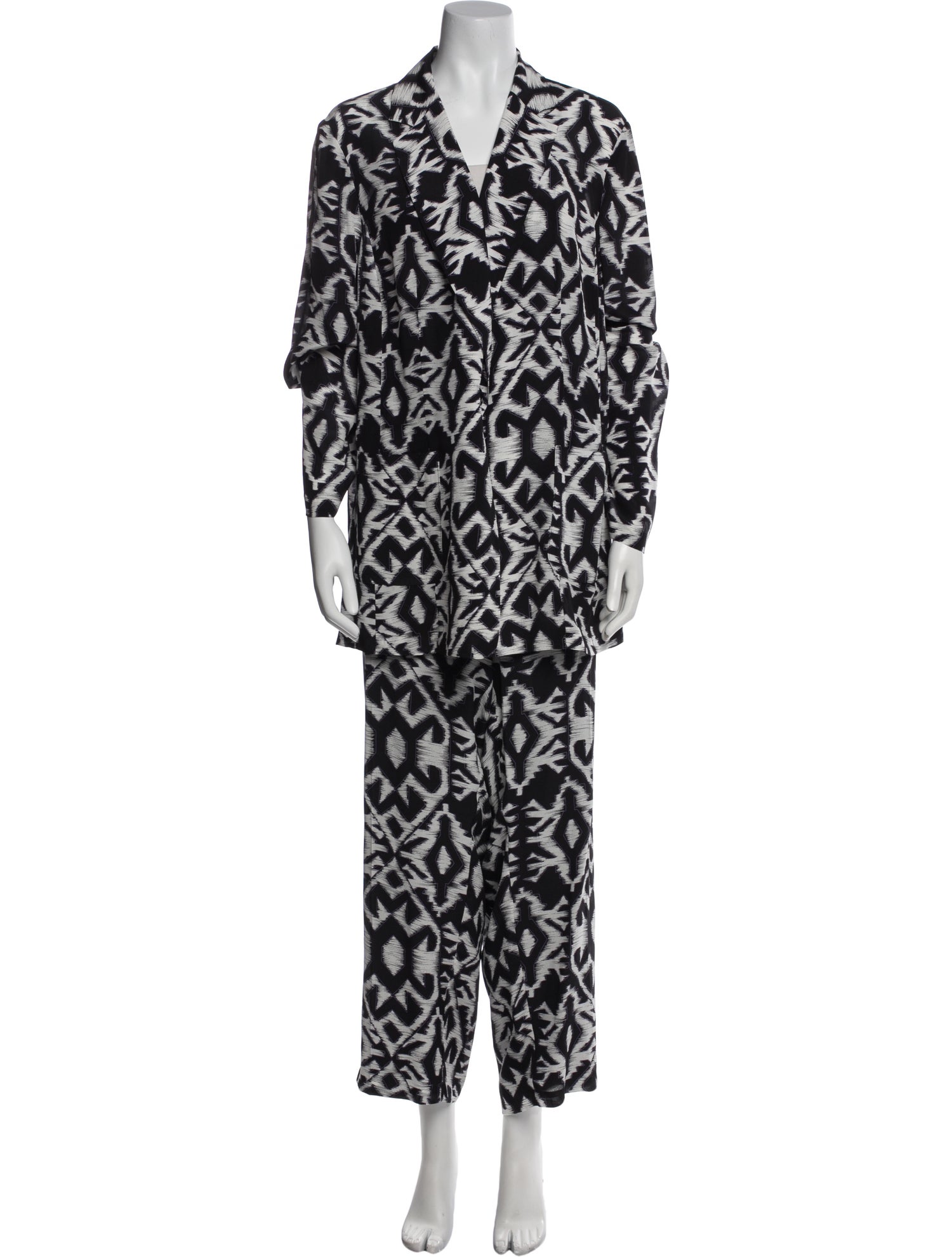 Marina Rinaldi Silk Printed Pant Set w/ Tags