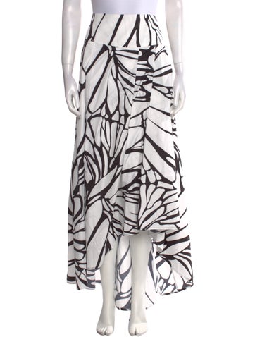 Pre-owned Marina Rinaldi Printed Long Skirt W/ Tags In Multi