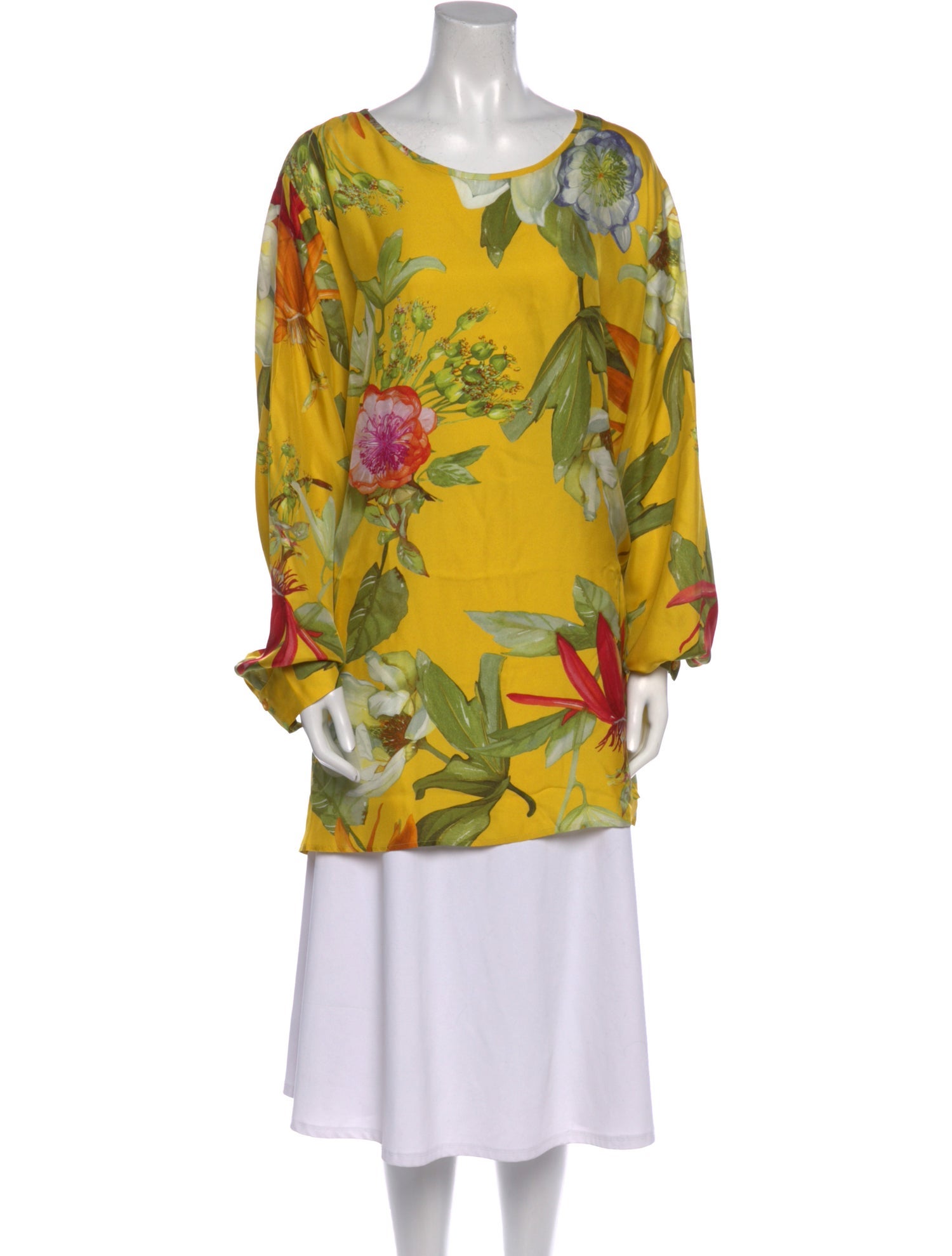 Marina Rinaldi Silk Floral Print Tunic w/ Tags