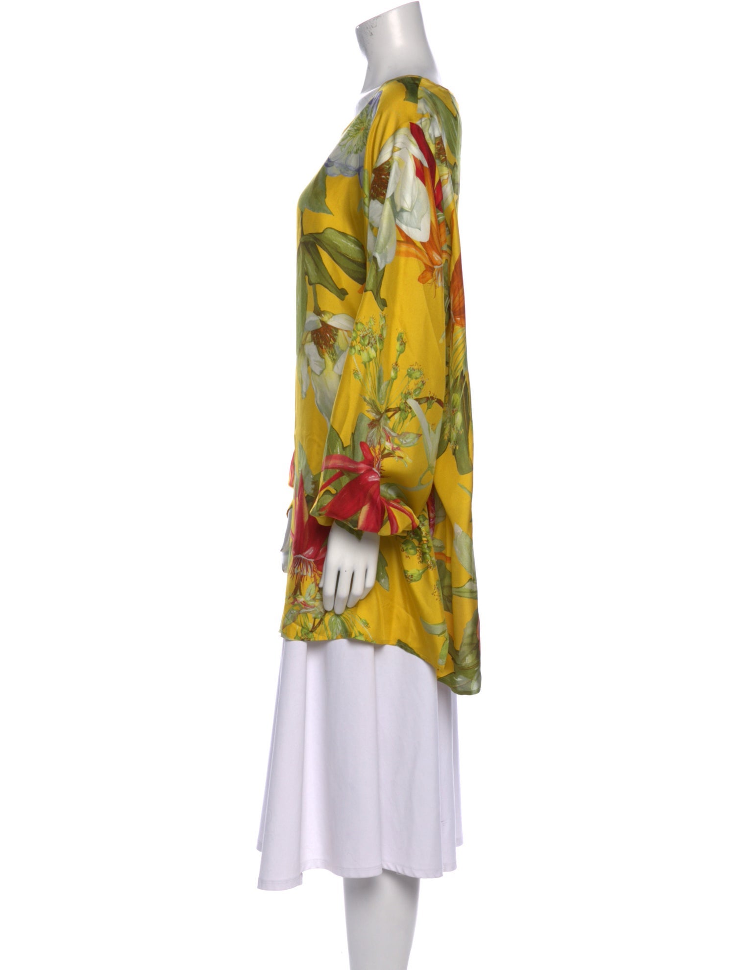 Marina Rinaldi Silk Floral Print Tunic w/ Tags