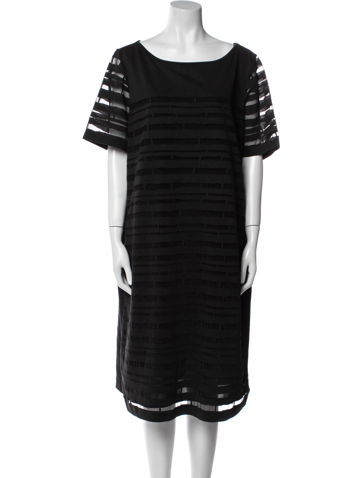 Marina Rinaldi Bateau Neckline Midi Length Dress