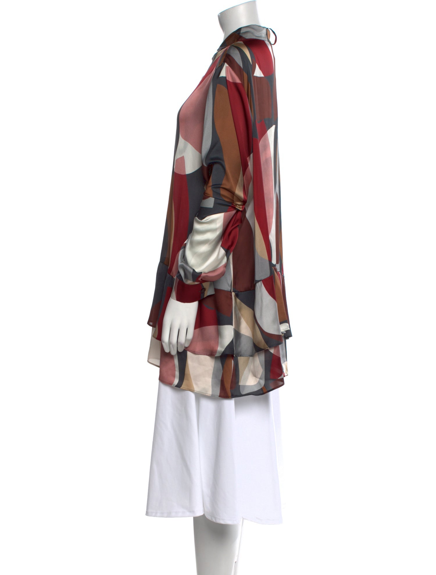 Marina Rinaldi Printed Mock Neck Tunic w/ Tags