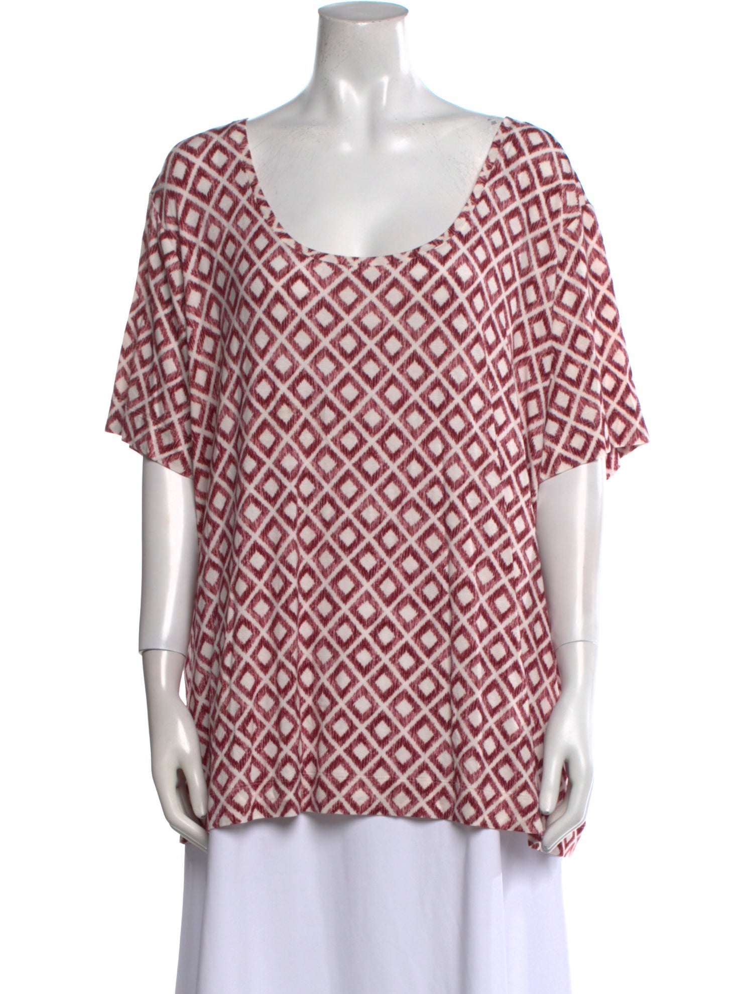 Marina Rinaldi Printed Scoop Neck Tunic